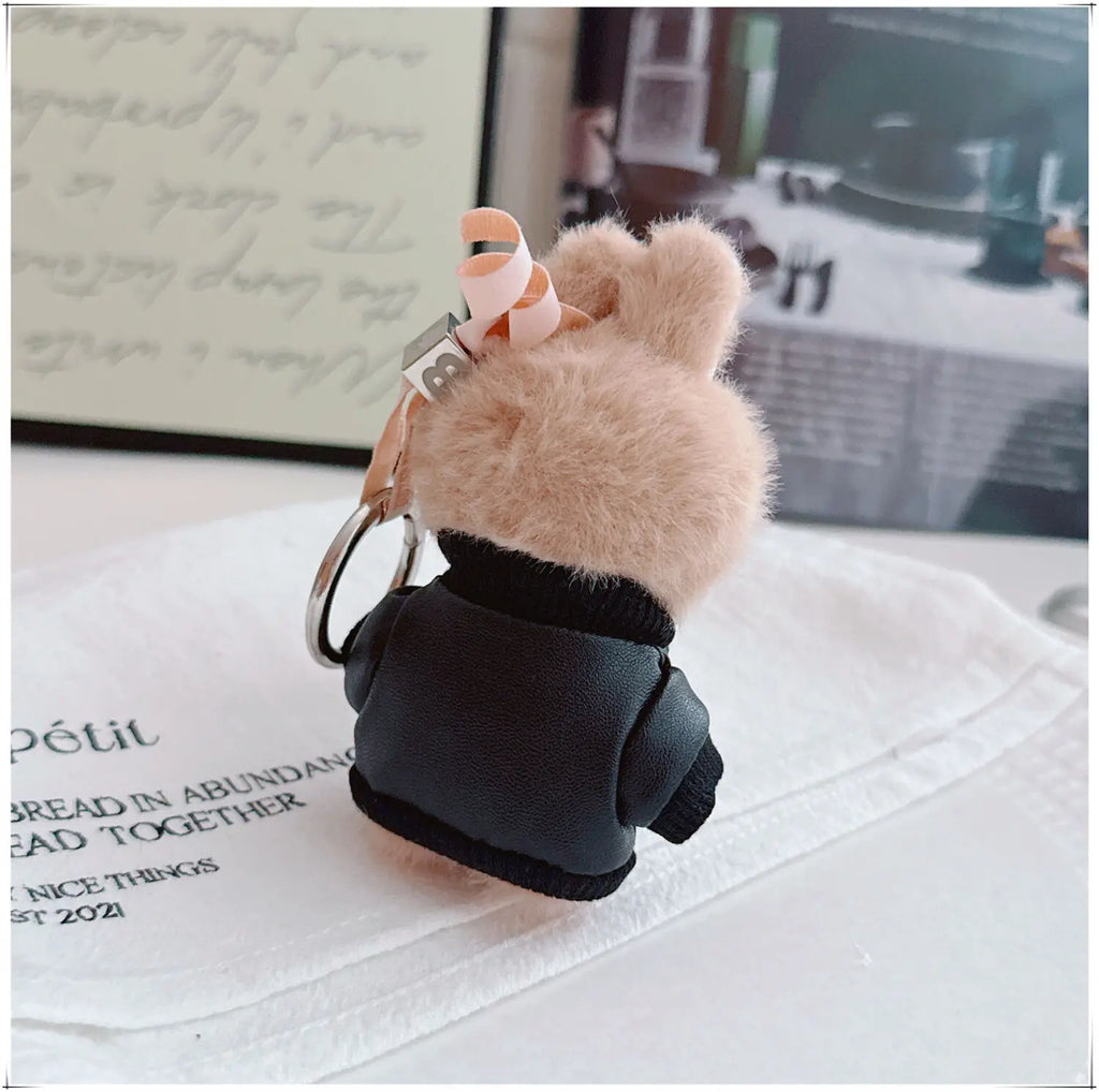 Doll Outfit For 4th Gen 4.0 LABUBU 10cm Mini-Size From Pin For Love Series Leather Jacket – Replacement Outfit