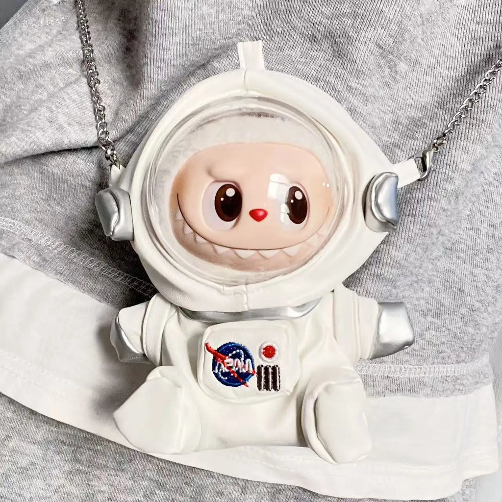 for 17cm Labubu Doll Clothes Fashion Clothes Astronaut Set Doll Clothes Shoulder Bag Dolls Accessories Gifts
