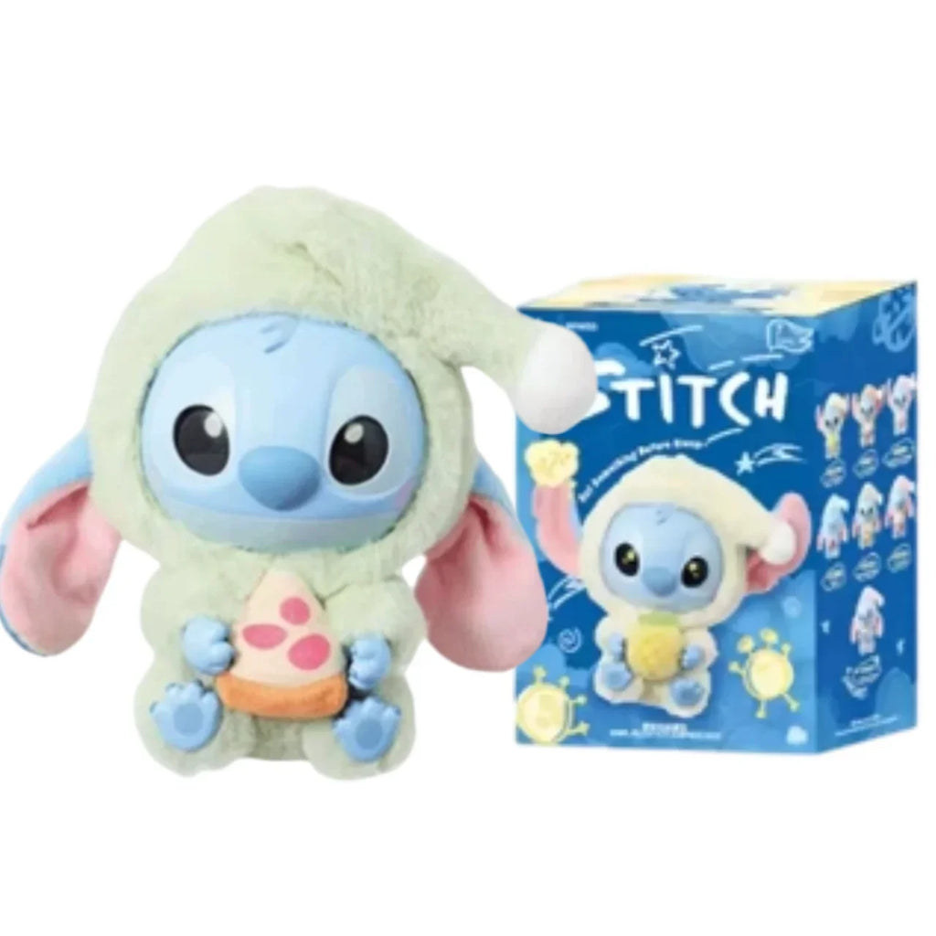 ~@ 2025 New Stitch Eat Some Thing Before Sleep Series Vinyl Blind Box Bag Pendant Cute Plush Doll Mystery Box Toy Surprise Gifts