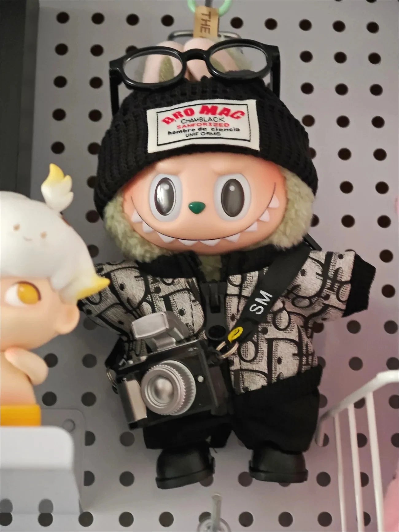 2025 For Labubu Hip Hop Trendy Brand Clothes Cool Vinyl Doll 17cm V1 V3 DIY Clothe Accessories Toys Gifts Decoration Pendant Set