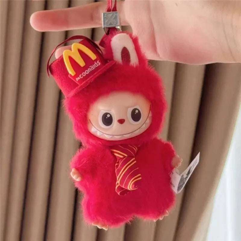For labubu 4.0 The Monsters Pin Love Series Cartoon Fast Food Hat Working Outfit Clothing Hamburgers Fries M Workwear Clohtes