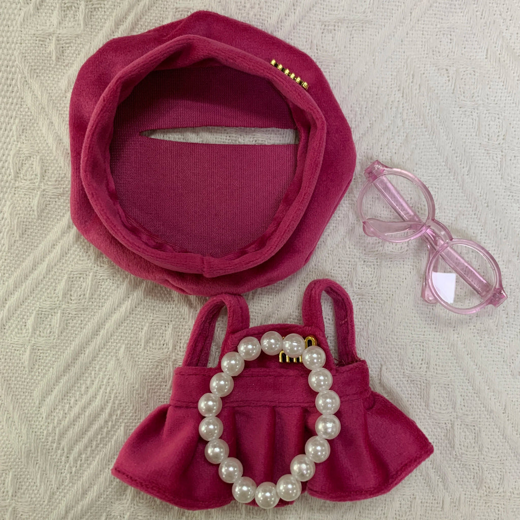 Doll Universal Clothing Mini Plush Cotton Idol  for Doll Clothes For 15-17CM I II III Labubu Outfits Sitting Party Accessories