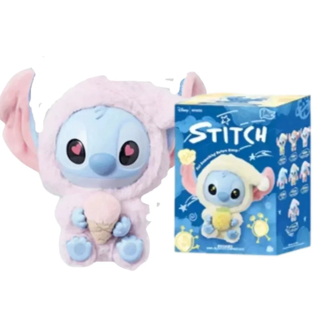 ~@ 2025 New Stitch Eat Some Thing Before Sleep Series Vinyl Blind Box Bag Pendant Cute Plush Doll Mystery Box Toy Surprise Gifts