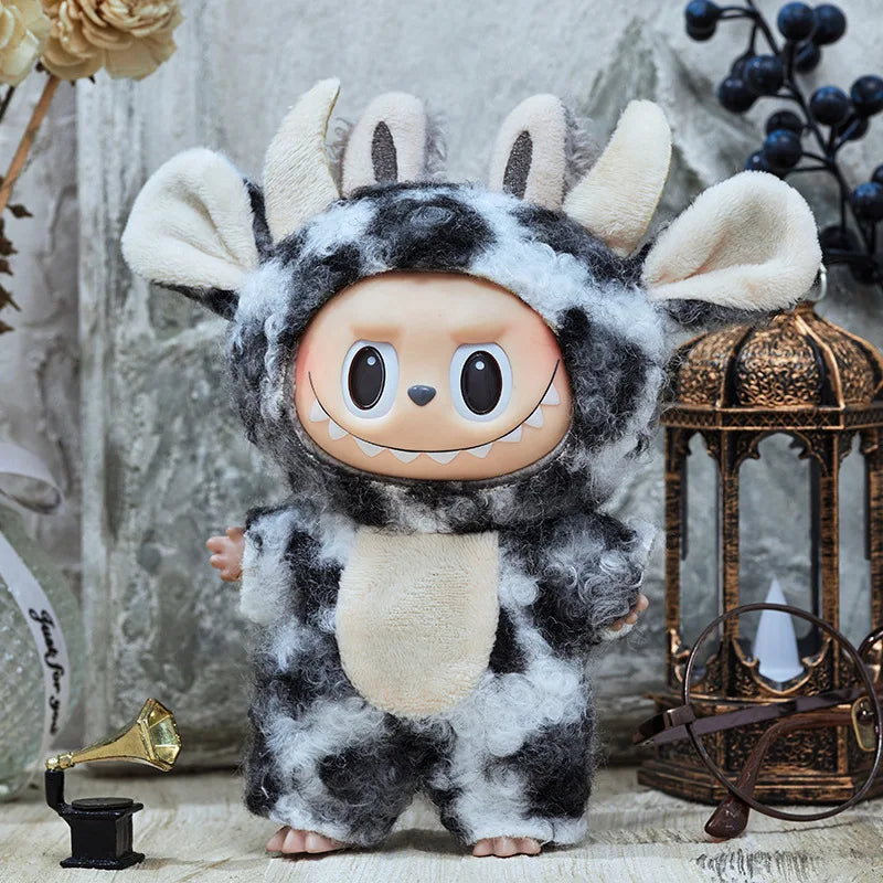 17Cm Clothes for Labubu Cute Replacement Labubu for V1 V2 V3 Plush Dolls Skirts Fashion Set Clothing Outfit Accessory Gift