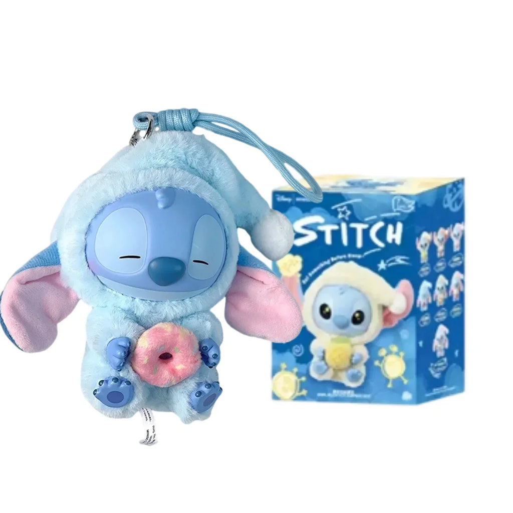 ~@ 2025 New Stitch Eat Some Thing Before Sleep Series Vinyl Blind Box Bag Pendant Cute Plush Doll Mystery Box Toy Surprise Gifts