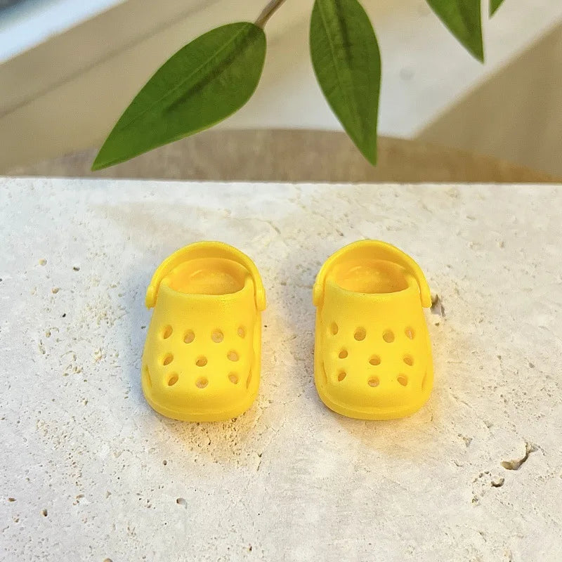 In Stock For/Slot Labubu V1v2v3 Series Cute Hole Sandals Labubu Clothes Summer Macaron Series Sandals Vinyl Doll Accessories