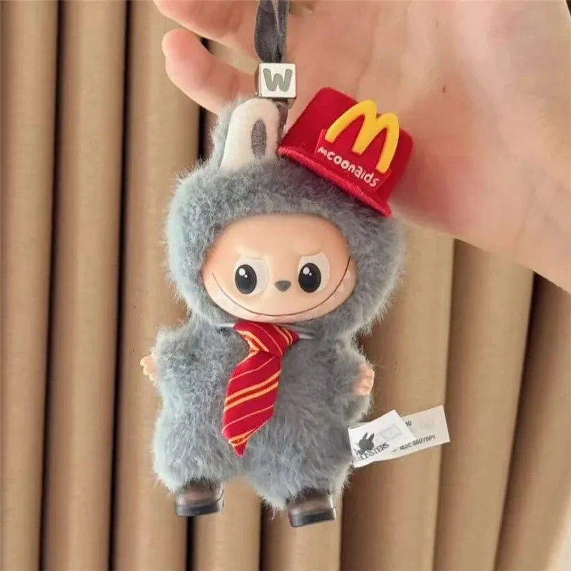 For labubu 4.0 The Monsters Pin Love Series Cartoon Fast Food Hat Working Outfit Clothing Hamburgers Fries M Workwear Clohtes