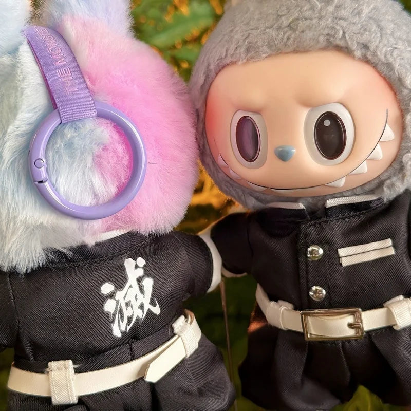 Only Clothes For 17cm V1 V2 V3 Labubu Clothes Outfit Accessories Anime Tanjiro Cute Clothes Set Replaceable Wear Clothes Outfit