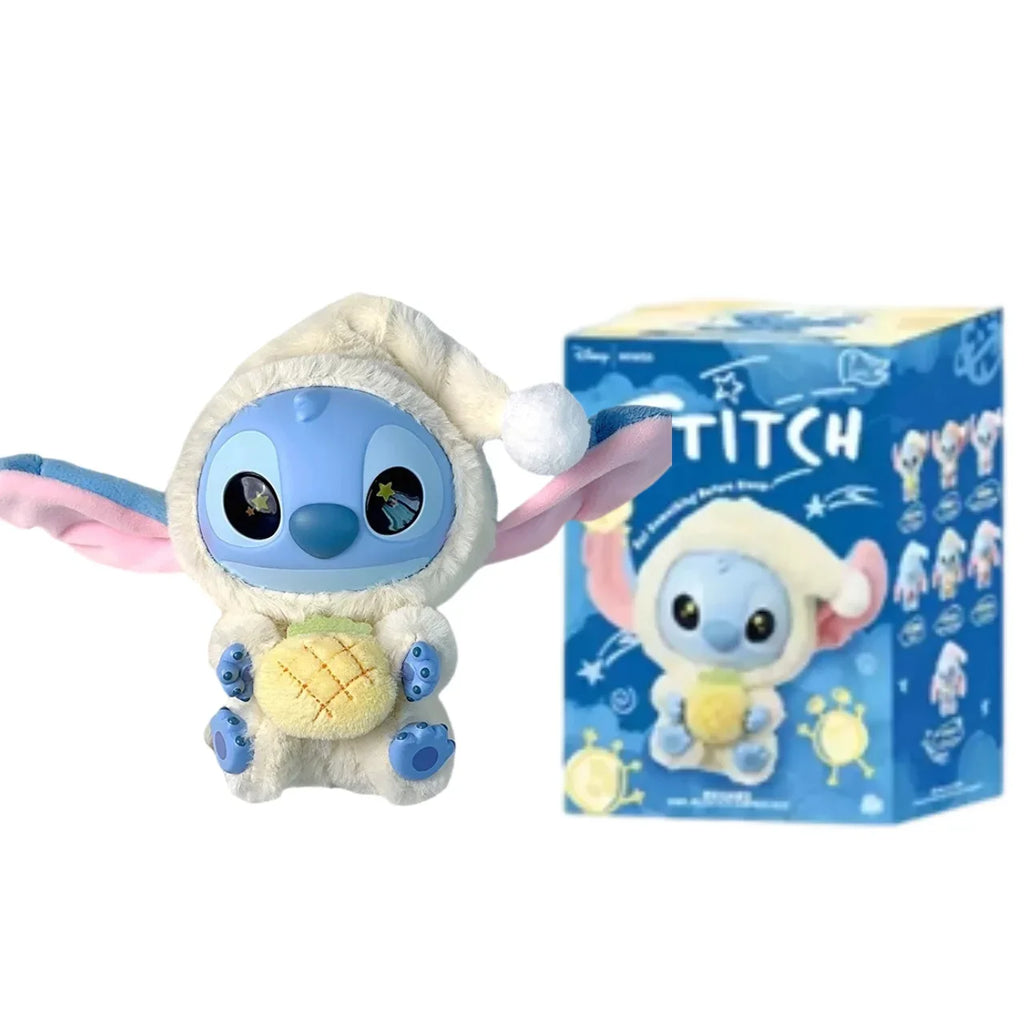 ~@ 2025 New Stitch Eat Some Thing Before Sleep Series Vinyl Blind Box Bag Pendant Cute Plush Doll Mystery Box Toy Surprise Gifts