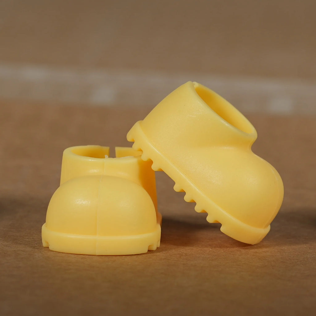 Clothes For Labubu 1st - 3rd Gen 15/17cm Dolls Stylish Orange - Yellow Accented Denim Outfit Set - Rainbow Checkered Shirt