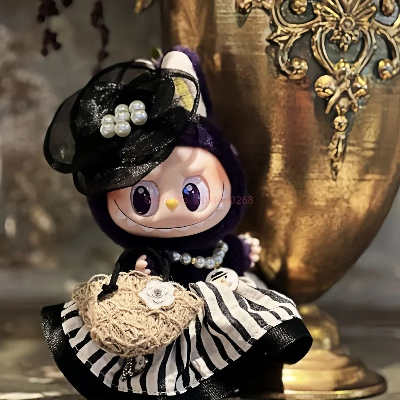 New For Labubu Doll Clothes Princess Hepburn Style 15/17cm Labubu Suit Clothes Diy Labubu Accessories Gifts No Doll