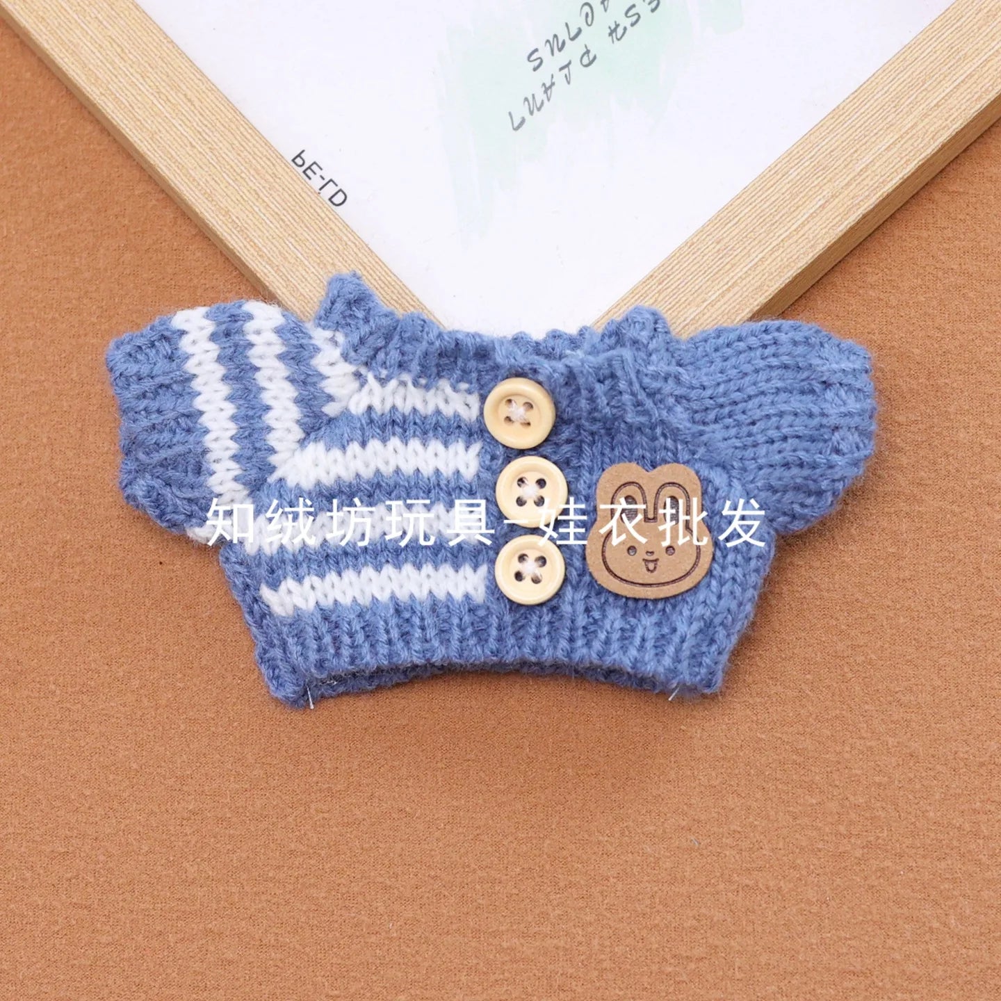 15Cm 17Cm Labubu 1st To 3rd Generation Costume Change Clothes Knitted Rabbit Sweater With Hat And Small Bag Collection
