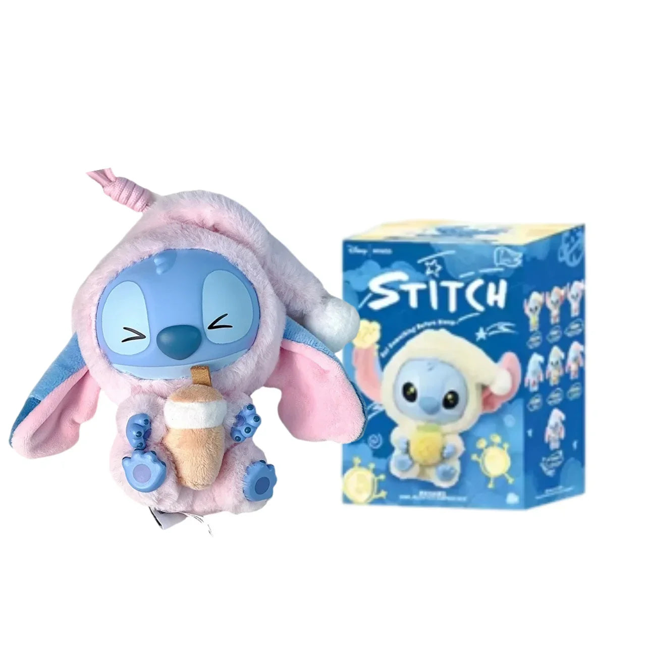~@ 2025 New Stitch Eat Some Thing Before Sleep Series Vinyl Blind Box Bag Pendant Cute Plush Doll Mystery Box Toy Surprise Gifts