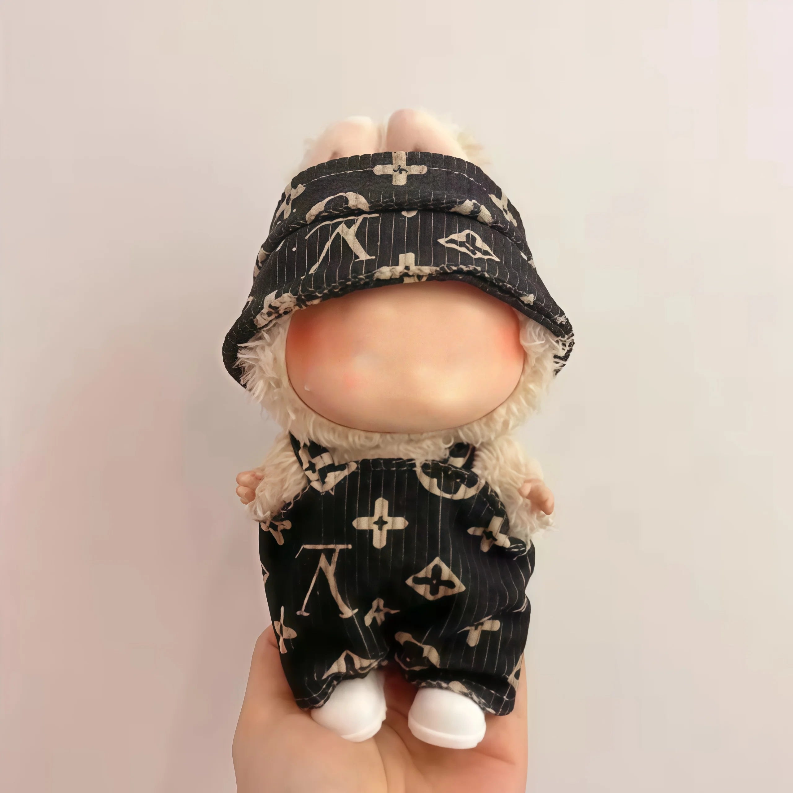 cute gifts for Labubu Sitting Party V1 V2 Autumn Onesie Hat Set Accessories 17cm Mini Doll'S Clothes Outfit Accessories