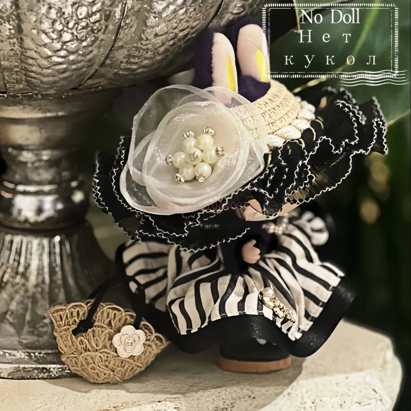 New For Labubu Doll Clothes Princess Hepburn Style 15/17cm Labubu Suit Clothes Diy Labubu Accessories Gifts No Doll