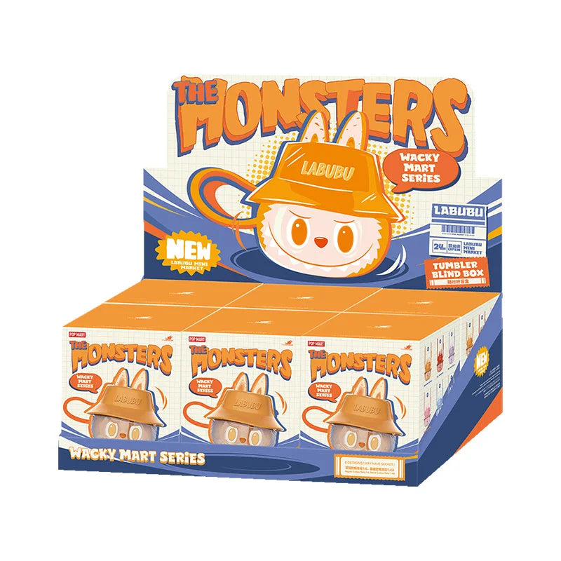 Genuine Popmart Labubu The Monsters Wacky Mart Series Tumbler Blind Box Home Decoration Kawaii Model Birthday Gift For Girl