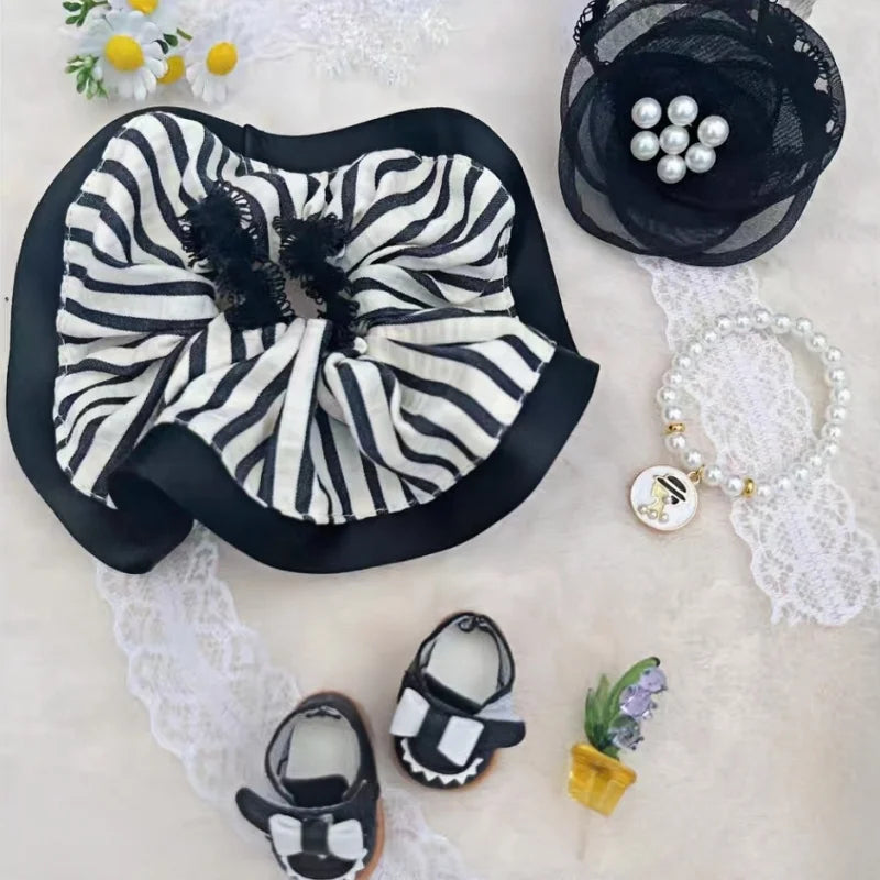 New For Labubu Doll Clothes Princess Hepburn Style 15/17cm Labubu Suit Clothes Diy Labubu Accessories Gifts No Doll