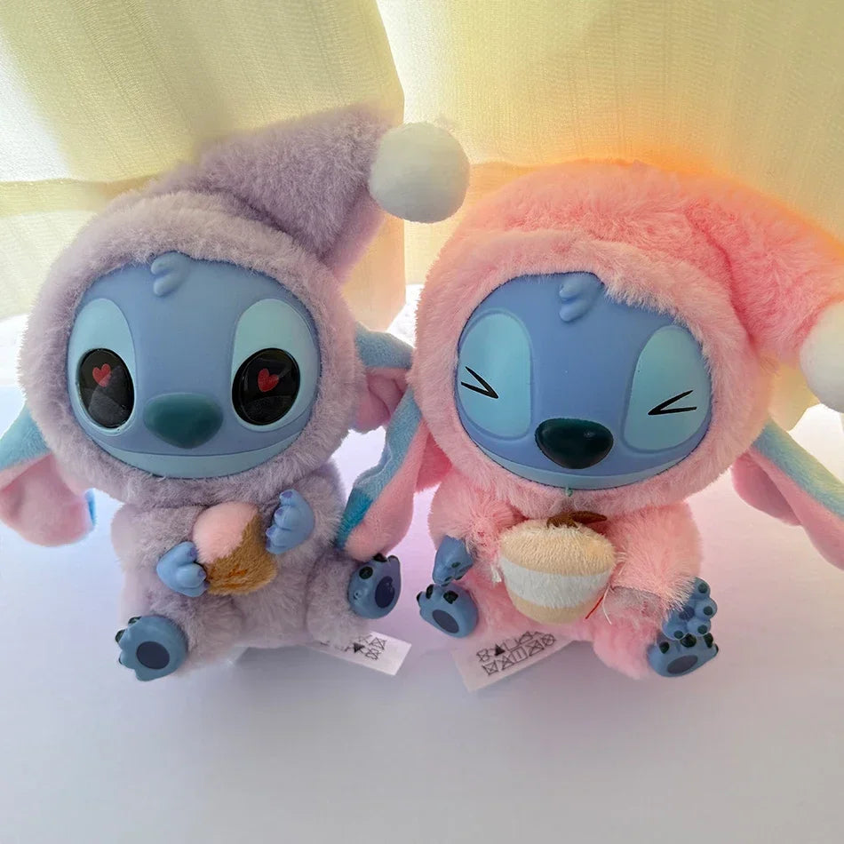 ~@ 2025 New Stitch Eat Some Thing Before Sleep Series Vinyl Blind Box Bag Pendant Cute Plush Doll Mystery Box Toy Surprise Gifts