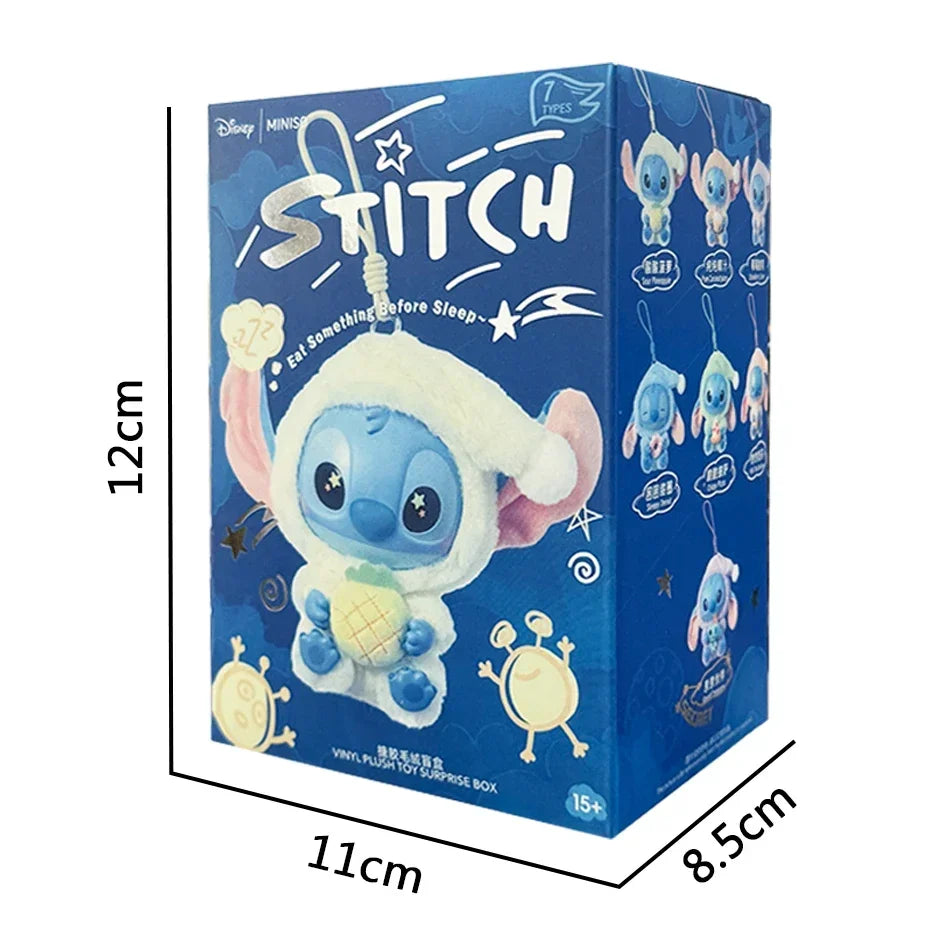 ~@ 2025 New Stitch Eat Some Thing Before Sleep Series Vinyl Blind Box Bag Pendant Cute Plush Doll Mystery Box Toy Surprise Gifts