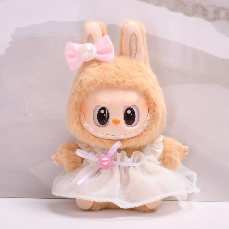 [clothes only] second-generation labubu sitting party vinyl blind box Labbu clothes fashion cute skirt baby clothes cute.