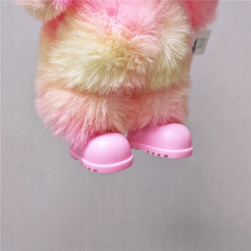 For 15 17cm Labubu Doll Winter Down Vest With Jeans Shoes Complete Outfit Clothes Down Jackets Laser Skiwear Fashion Clothing