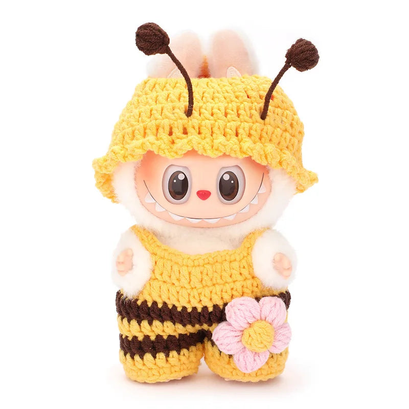 New Labubu clothing doll doll doll clothes hook woven material bag cute dressing jumpsuit fish tail skirt