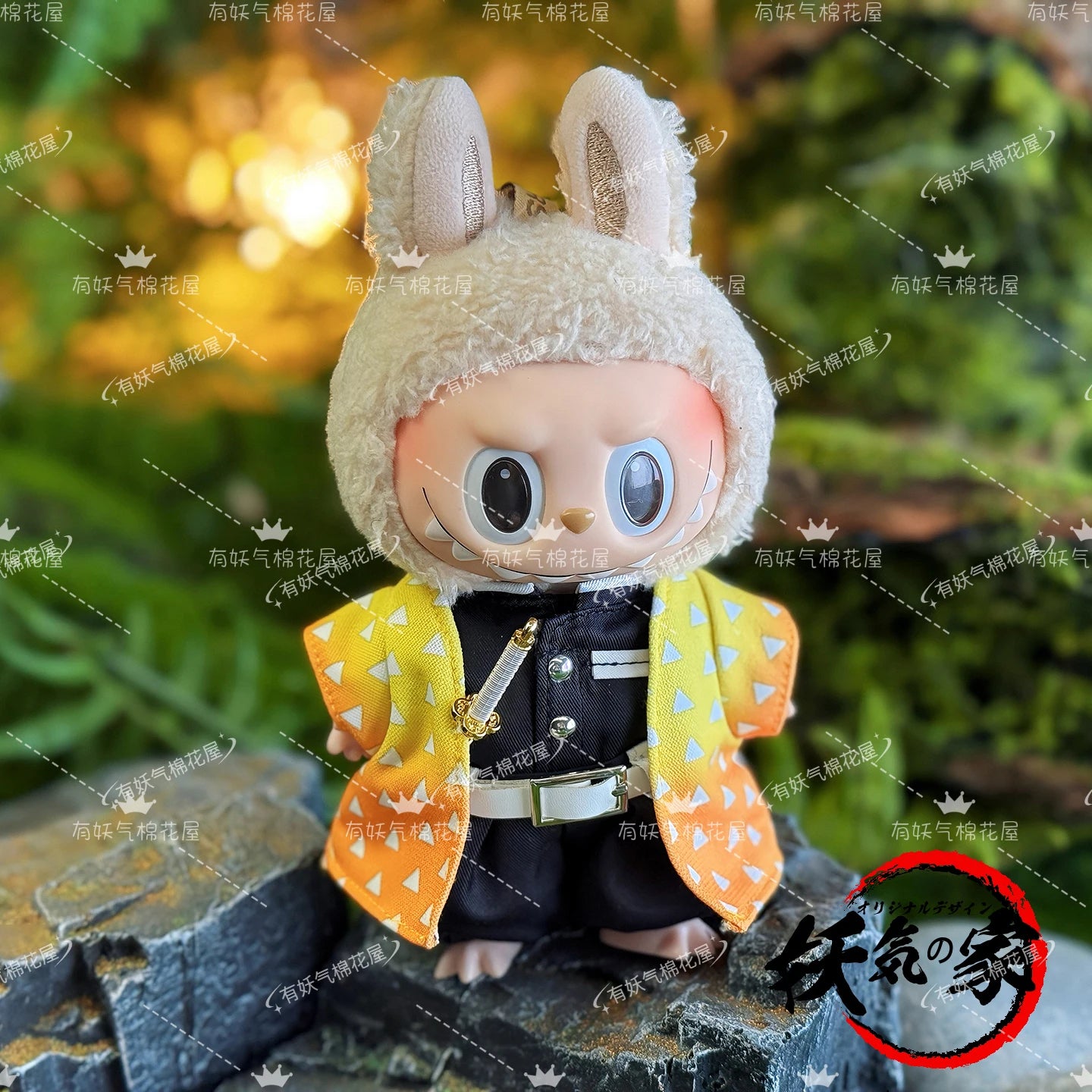 Only Clothes For 17cm V1 V2 V3 Labubu Clothes Outfit Accessories Anime Tanjiro Cute Clothes Set Replaceable Wear Clothes Outfit