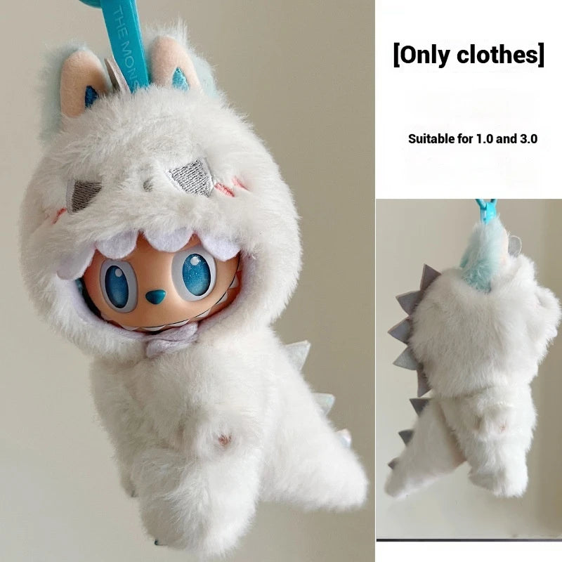 Suitable For 17cm Labubu Dinosaur Clothing Set Doll Clothing Doll Accessories Cute Set Holiday Gift Doll Accessories  Clothes