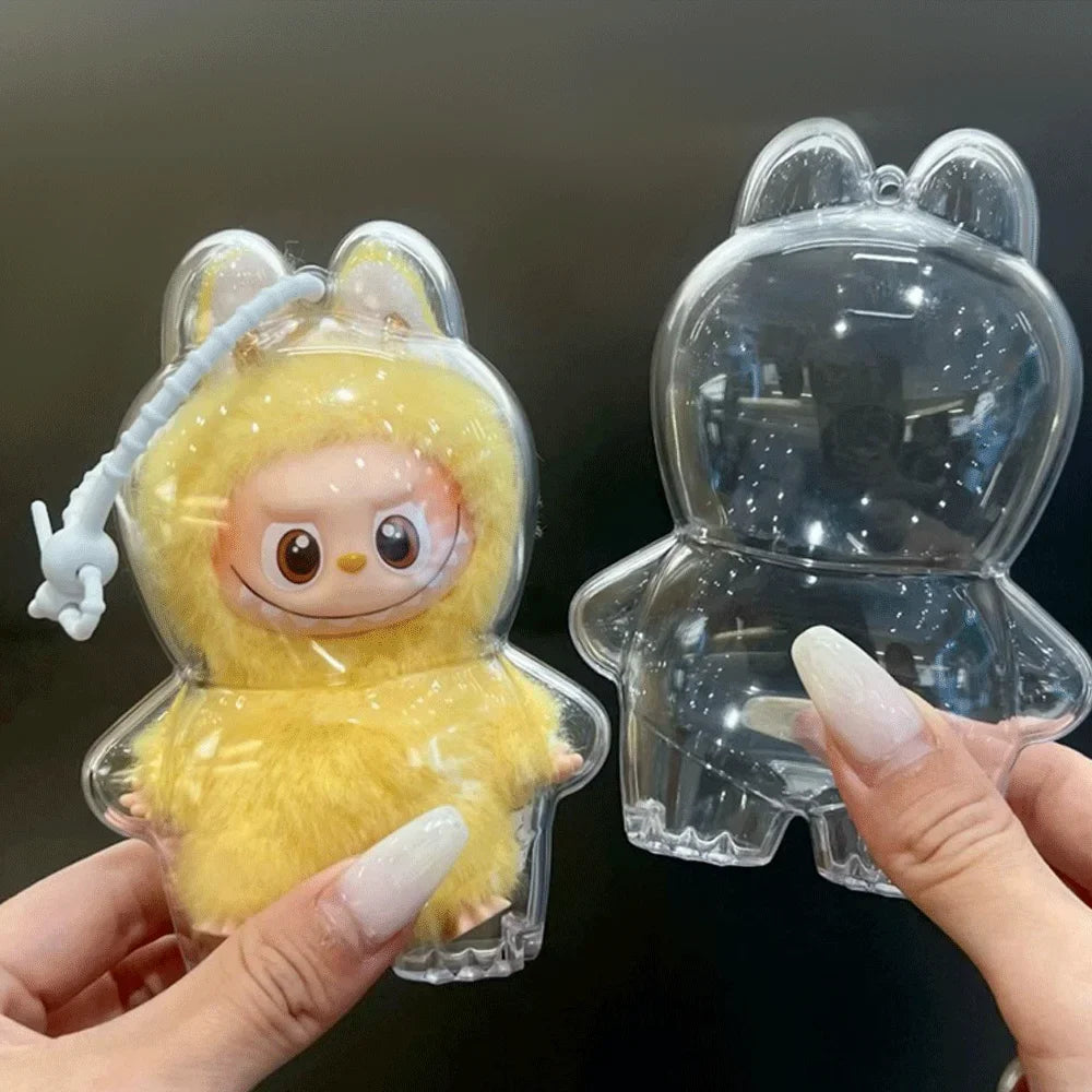 NEW Labubu 4.0 Pin For Love Protective Case Transparent Display Box Plush Doll Dust Cover Storage Box Labubu Doll Accessories