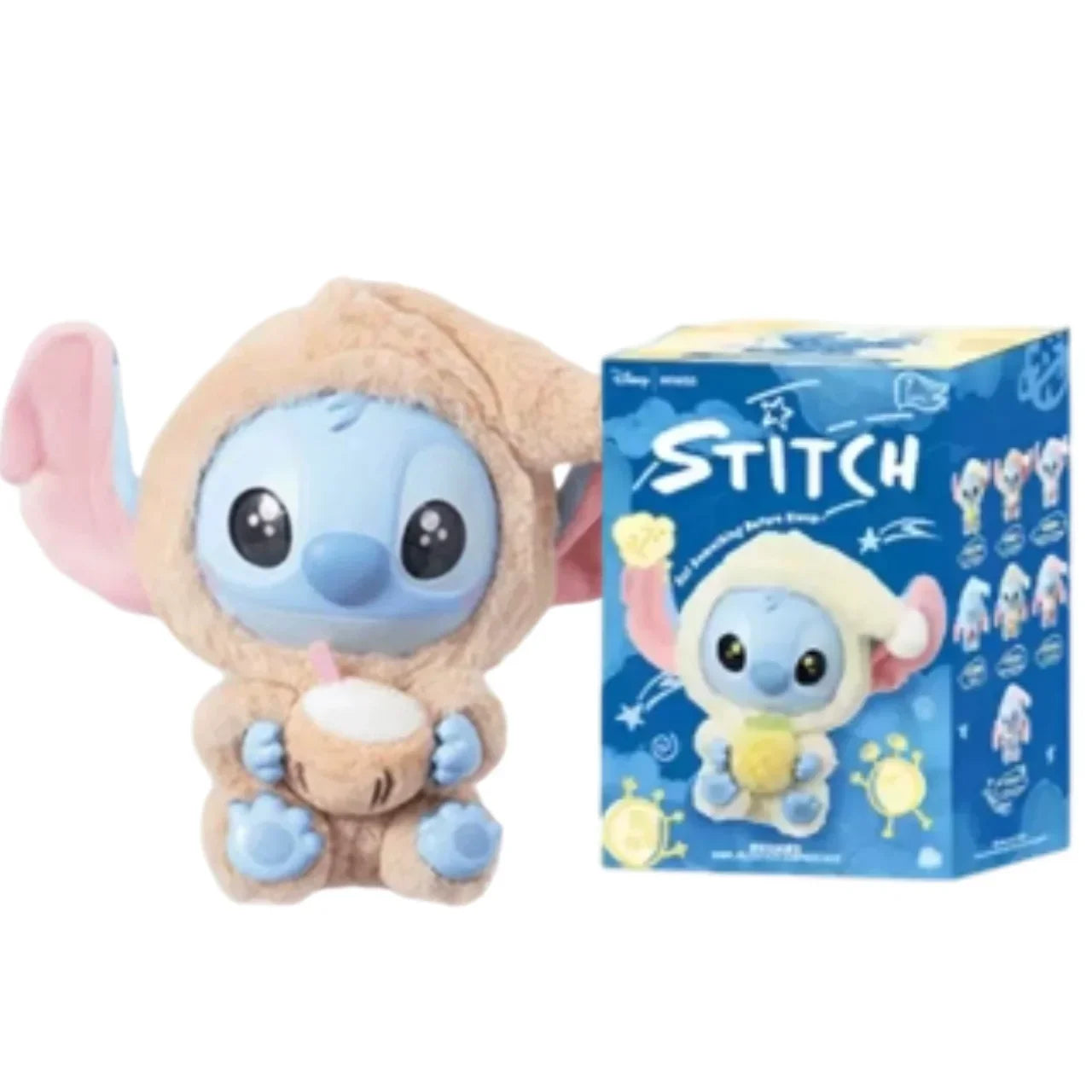 ~@ 2025 New Stitch Eat Some Thing Before Sleep Series Vinyl Blind Box Bag Pendant Cute Plush Doll Mystery Box Toy Surprise Gifts