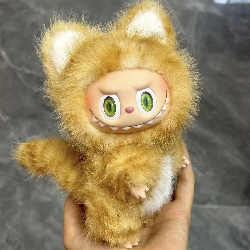 For Labubu 17cm Cute Cat Doll Clothes Plush Hairy Hamidie V1 Series Standing Figure Pendant Accessory Doll Accessories