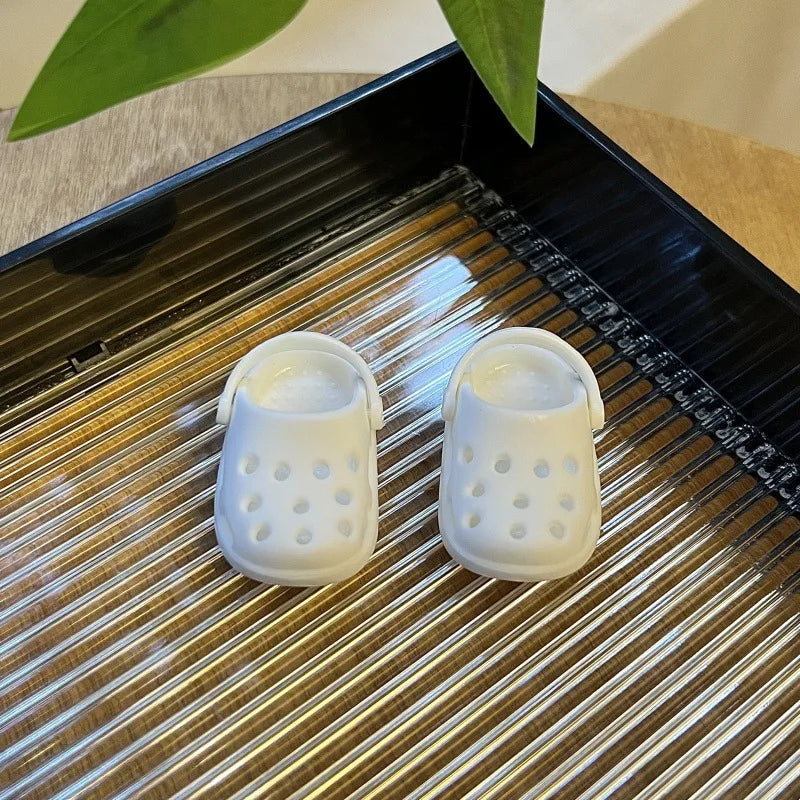 In Stock For/Slot Labubu V1v2v3 Series Cute Hole Sandals Labubu Clothes Summer Macaron Series Sandals Vinyl Doll Accessories